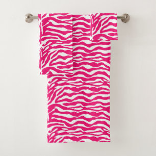Poster de animal sauvage, zèbre à Fuchsia rose et