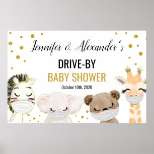Poster de Baby shower au volant