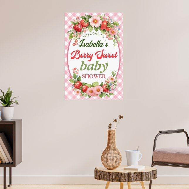 Poster de Baby shower Berry Sweet (Salon 3)