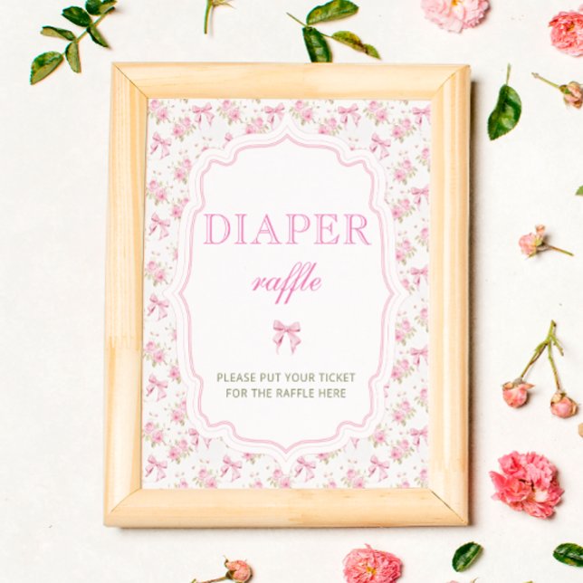 Poster de Baby shower floral de cabot rose (Créateur téléchargé)