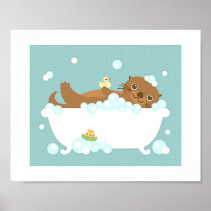Poster de bain bulle Otter Imprimer