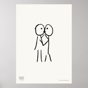 Poster de baiser - Illustration d'amour