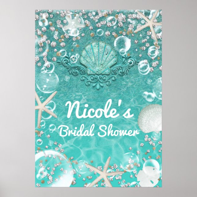 Poster de bannière turquoise Enchanted Starfish &  (Devant)