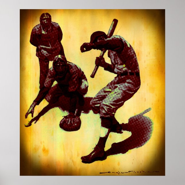 Poster de baseball vintage (Devant)