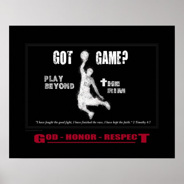 Poster de basket-ball #125 (Matte) (Devant)