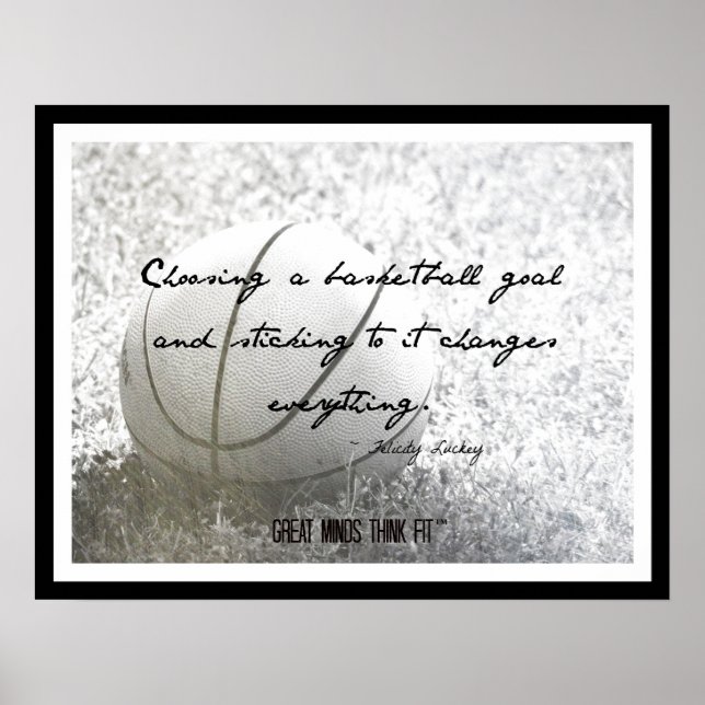 Poster de basket-ball avec devis 001 (Devant)