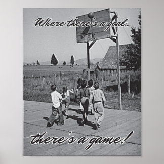 Poster de basket-ball Jardin vintage