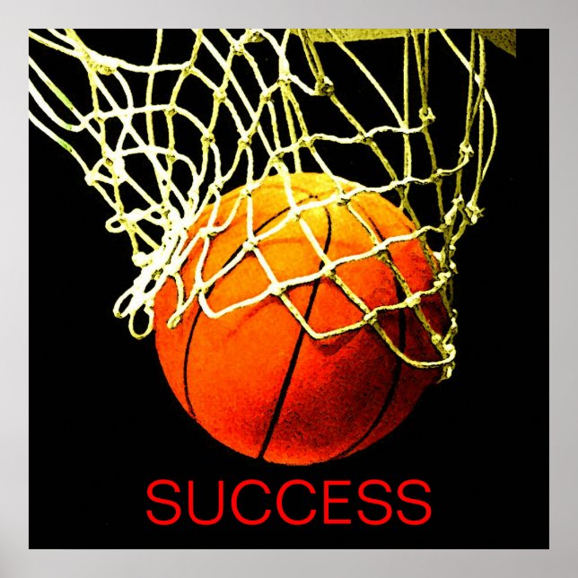 Poster de basket-ball Motivation Success (Devant)