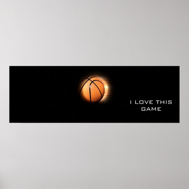 Poster de basket-ball panoramique (Devant)
