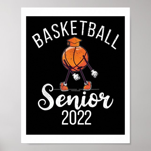 Poster de basketball de nuit senior 2022 (Devant)