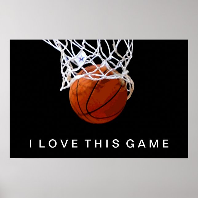 Poster De Basketball I Love This Game (Devant)