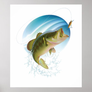 Poster de basse à grande bouche