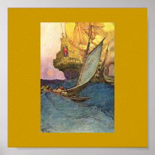 Poster de bateau pirate