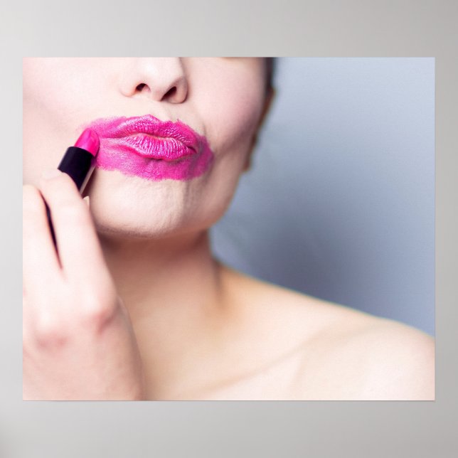 Poster de bâton à lèvres mal appliqué 1 (Devant)