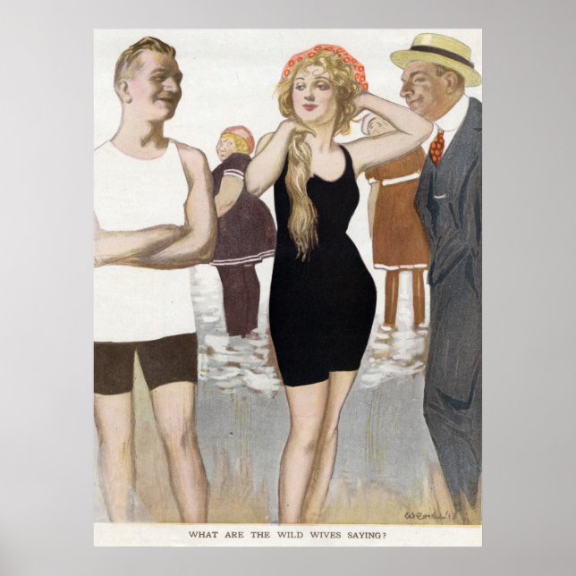 Poster de beauté de bain vintage (Devant)