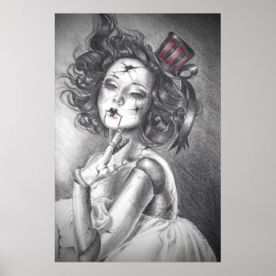 Poster de beauté fracturé Poster de poupée cassée