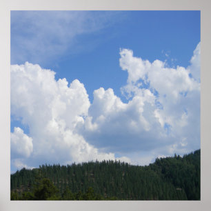 Poster De beaux nuages dans les montagnes...