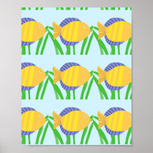 Poster de beaux poissons peindre l'art