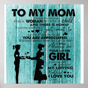 Poster De Belles Citations À Ma Mère   Cadeau pour mère