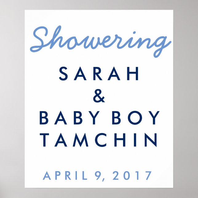 Poster de bienvenue baby shower (Devant)