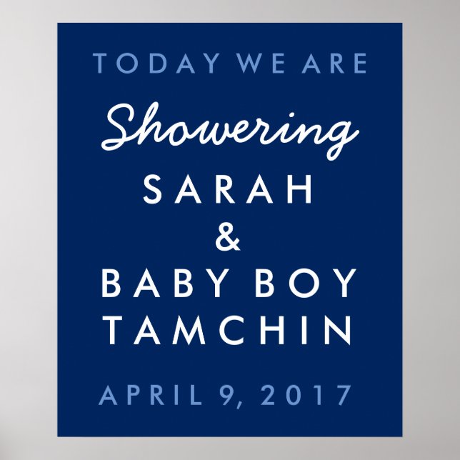 Poster de bienvenue baby shower (Devant)