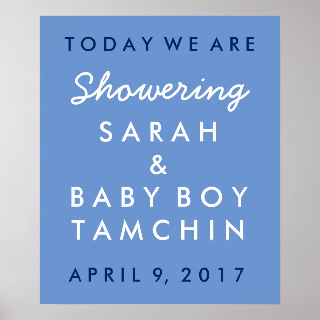 Poster de bienvenue baby shower (Devant)