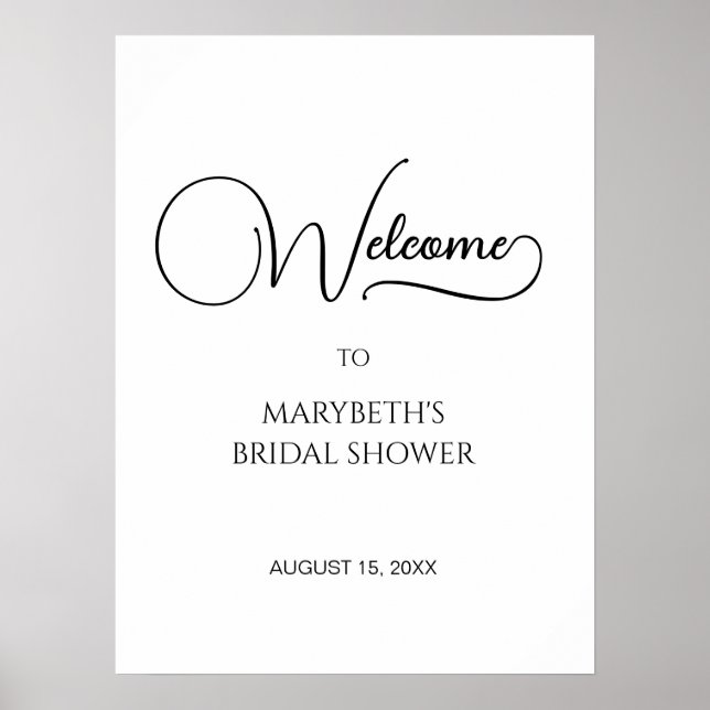 Poster de bienvenue de Fête des mariées de script  (Devant)