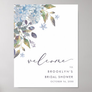 Poster de bienvenue de la Fête des mariées Blue Hy