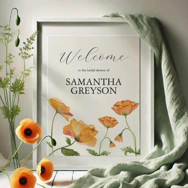 Poster de bienvenue de la Fête des mariées Florale (Créateur téléchargé)