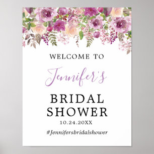 Poster de bienvenue de la Fête des mariées Florale