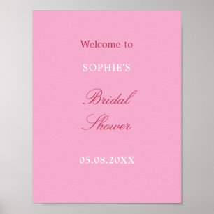 Poster de bienvenue de la Fête des mariées Magenta