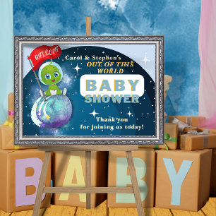 Poster de bienvenue du Baby shower Alien