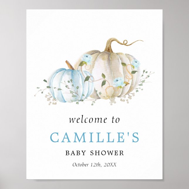 Poster de bienvenue du Baby shower de garçon Citro (Devant)