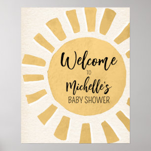 Poster de bienvenue du Baby shower Sunshine