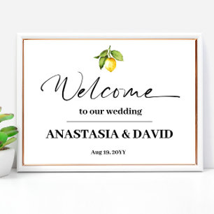 Poster de bienvenue du Mariage citron