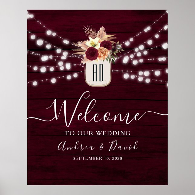 Poster de bienvenue du Mariage de cordes de Bourgo (Devant)