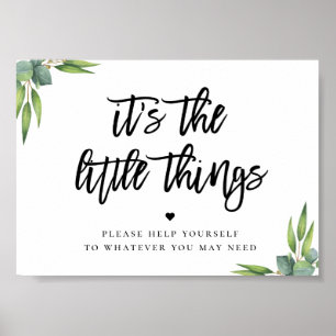 Poster de bienvenue du Mariage Eucalyptus Feuille