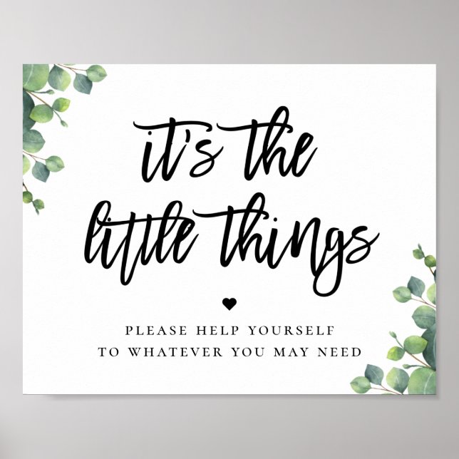 Poster de bienvenue du Mariage  Eucalyptus Feuille (Devant)