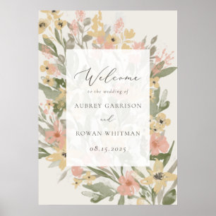 Poster de bienvenue du Mariage Garden Floury