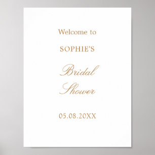 Poster de bienvenue Fête des mariées de script en 