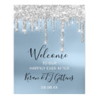 Poster de bienvenue mariage Silver Grey Drivers Bl