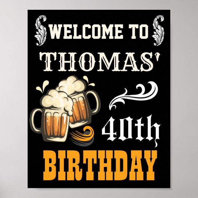 Poster de bienvenue - Poster d'anniversaire (Devant)