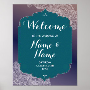 Poster de bienvenue Poster de Mariage Arabian Nigh