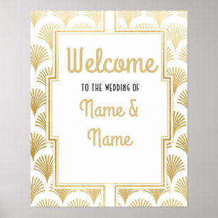 Poster de bienvenue Poster de Mariage Art Déco Gat