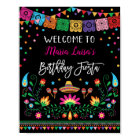 Poster de bienvenue pour l'anniversaire de Fiesta 