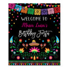 Poster de bienvenue pour l'anniversaire de Fiesta 