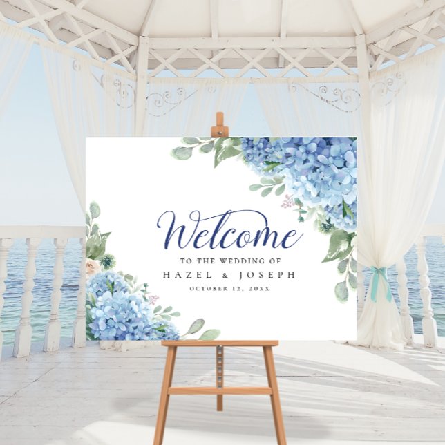 Poster de bienvenue SINI Blue Hydrangea (Créateur téléchargé)
