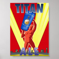Poster de bière Titan Ale Art Déco