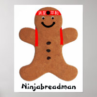Poster de biscuit Ninjabreadman