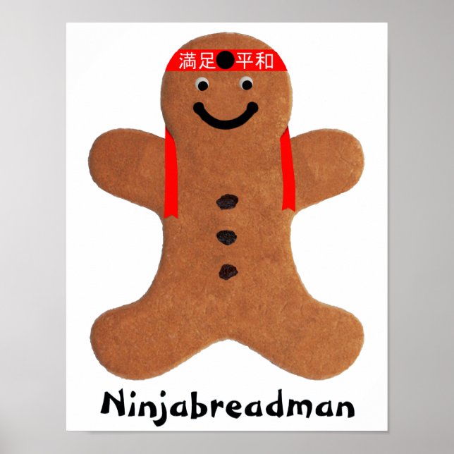 Poster de biscuit Ninjabreadman (Devant)